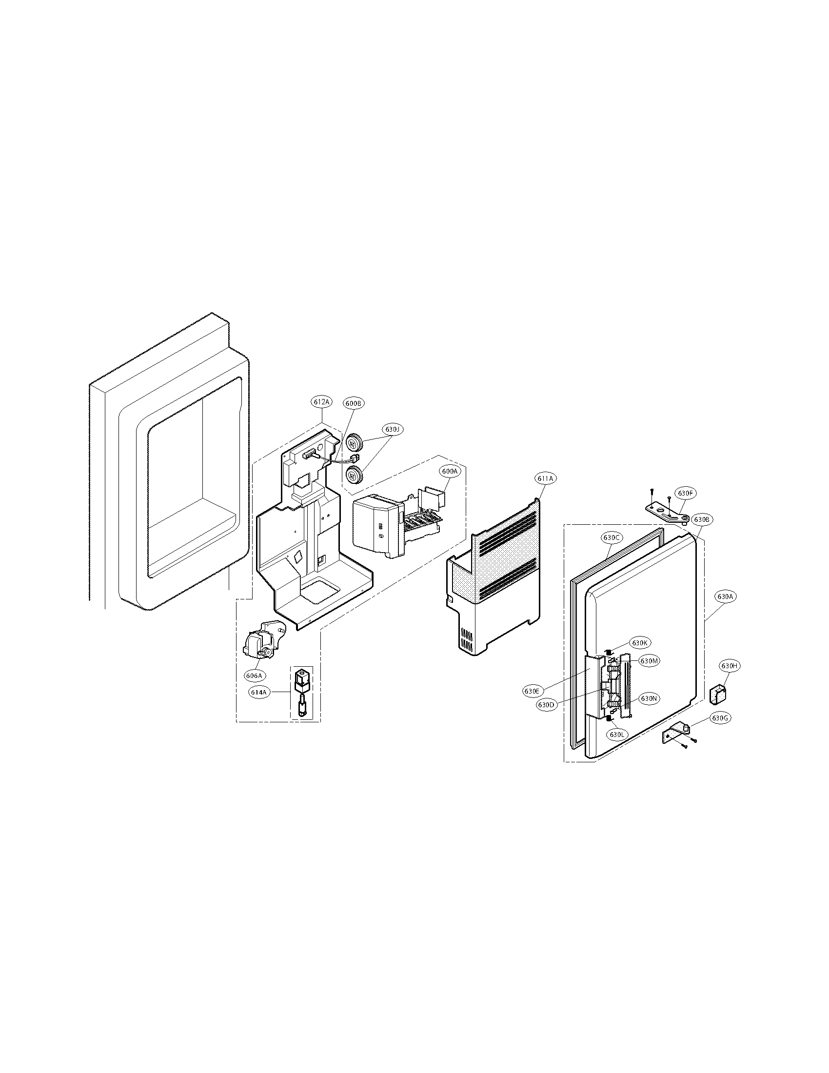 LG LFX25975ST/00 ice bank parts diagram