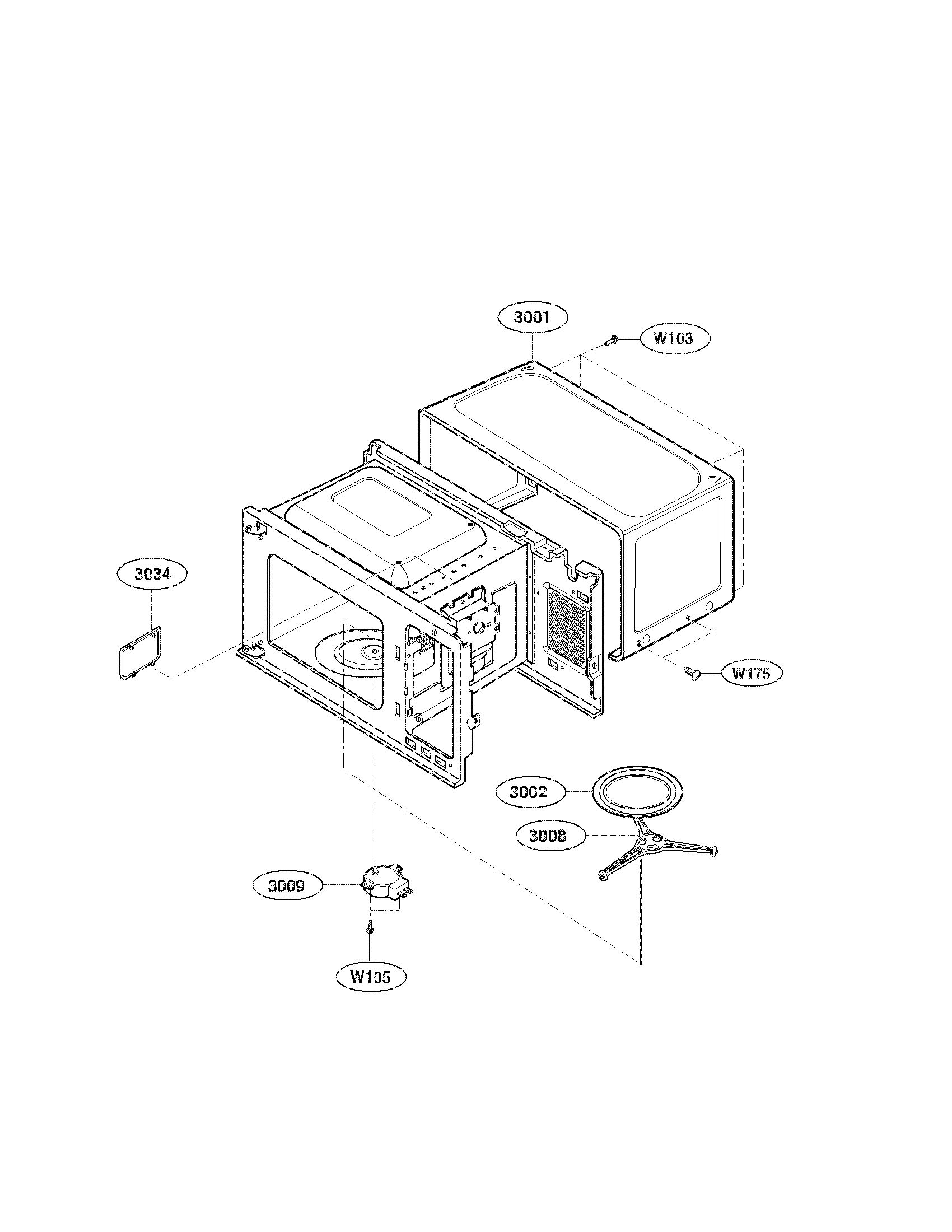 Kenmore 72169113900 cavity parts diagram