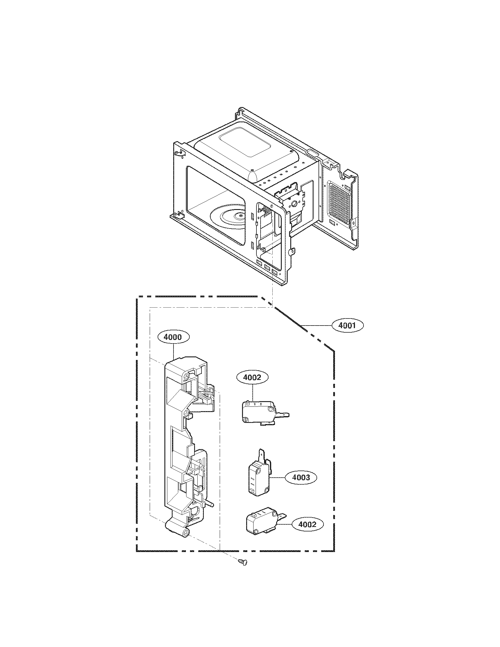 Kenmore 72169113900 latchboard parts diagram