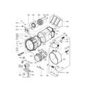 Kenmore Elite 79640512900 drum and tub assembly parts diagram