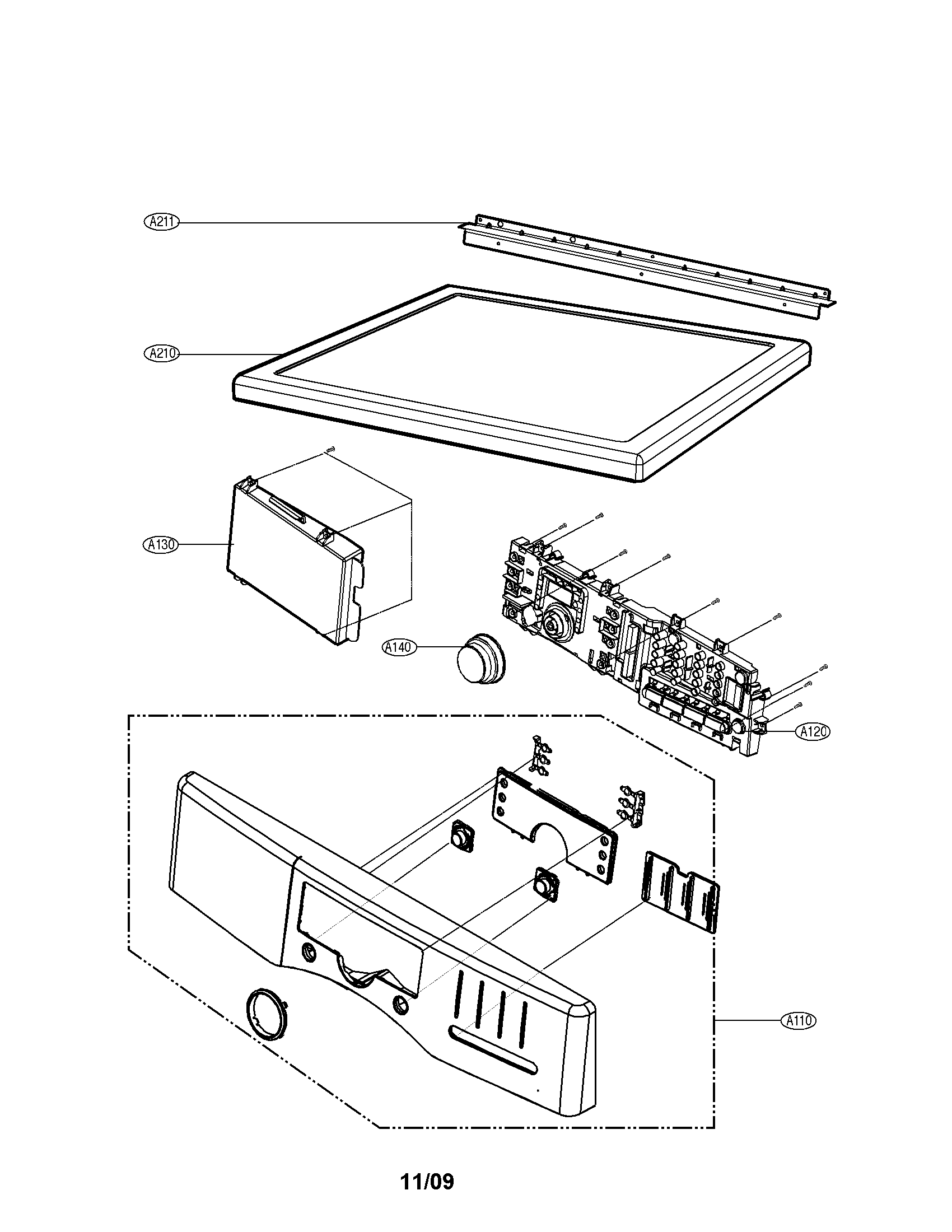 Kenmore Elite 79690518900 control panel and plate assembly parts diagram