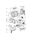 Kenmore Elite 79681022900 drum and motor parts elec diagram