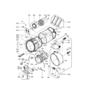 Kenmore Elite 79642199900 drum and tub assembly parts diagram