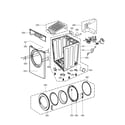 LG DLE2515S cabinet and door parts diagram