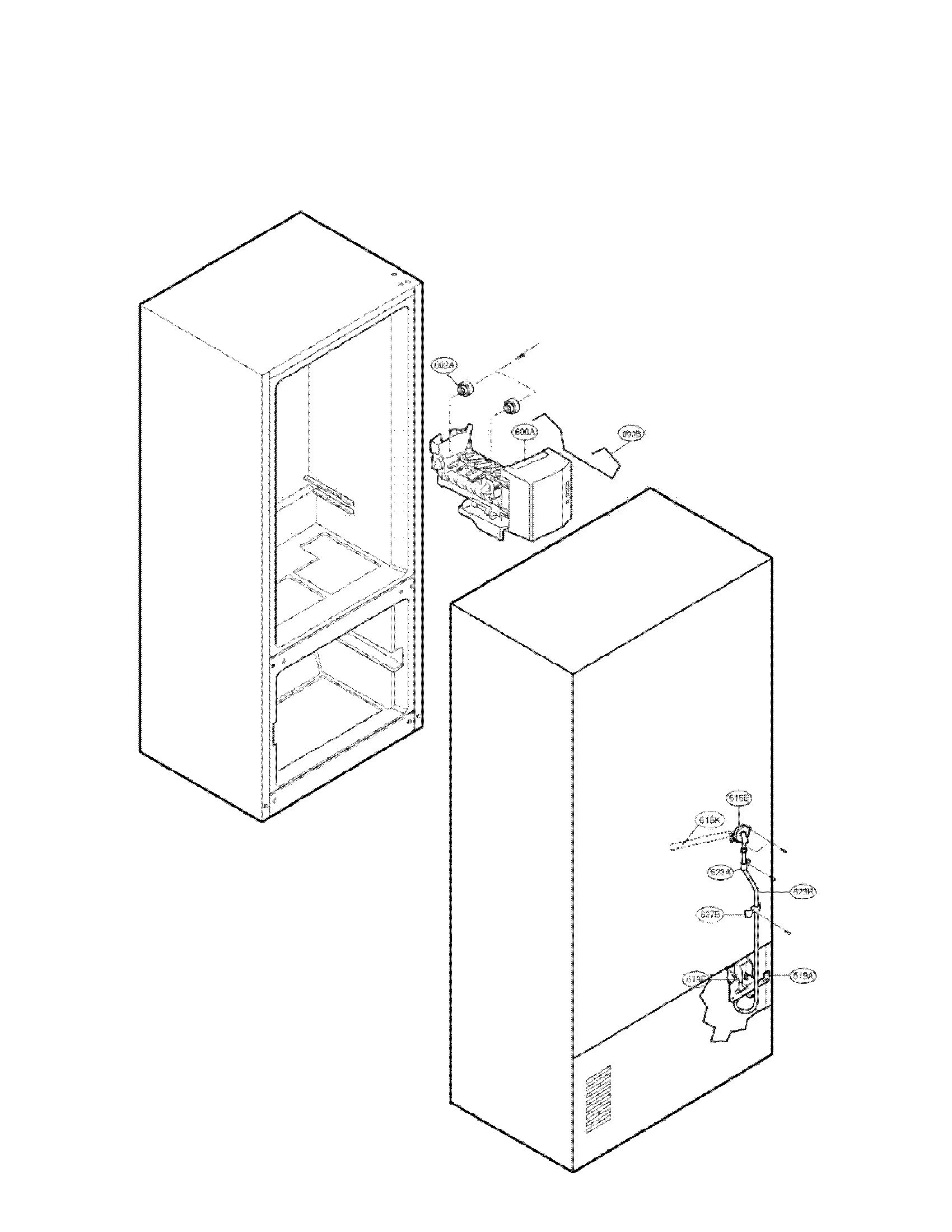 LG LRFC25750ST ice maker parts diagram