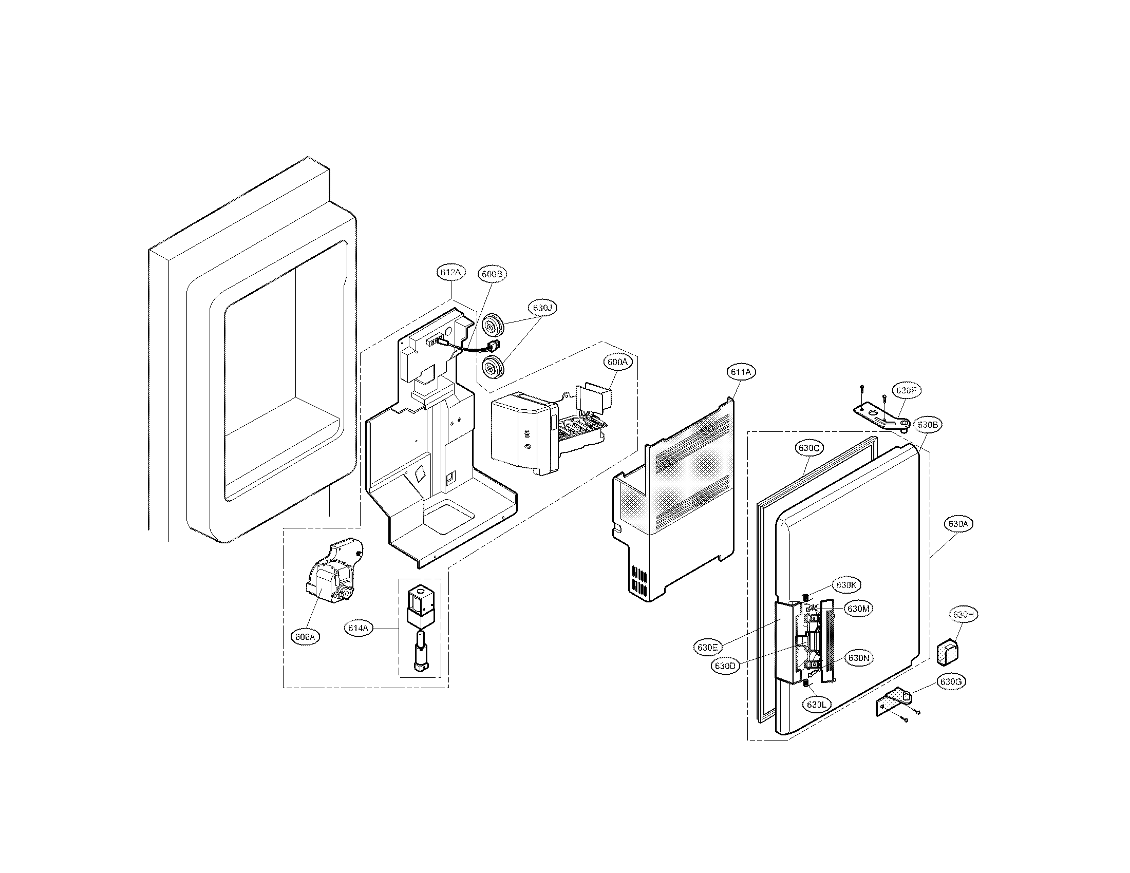 Kenmore Elite 79579773900 ice maker parts diagram