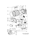 LG DLGX7188RM drum and motor parts ele diagram