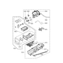 LG DLEX2501V panel and drawer parts diagram