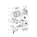 LG DLEX2501V drum and motor parts diagram