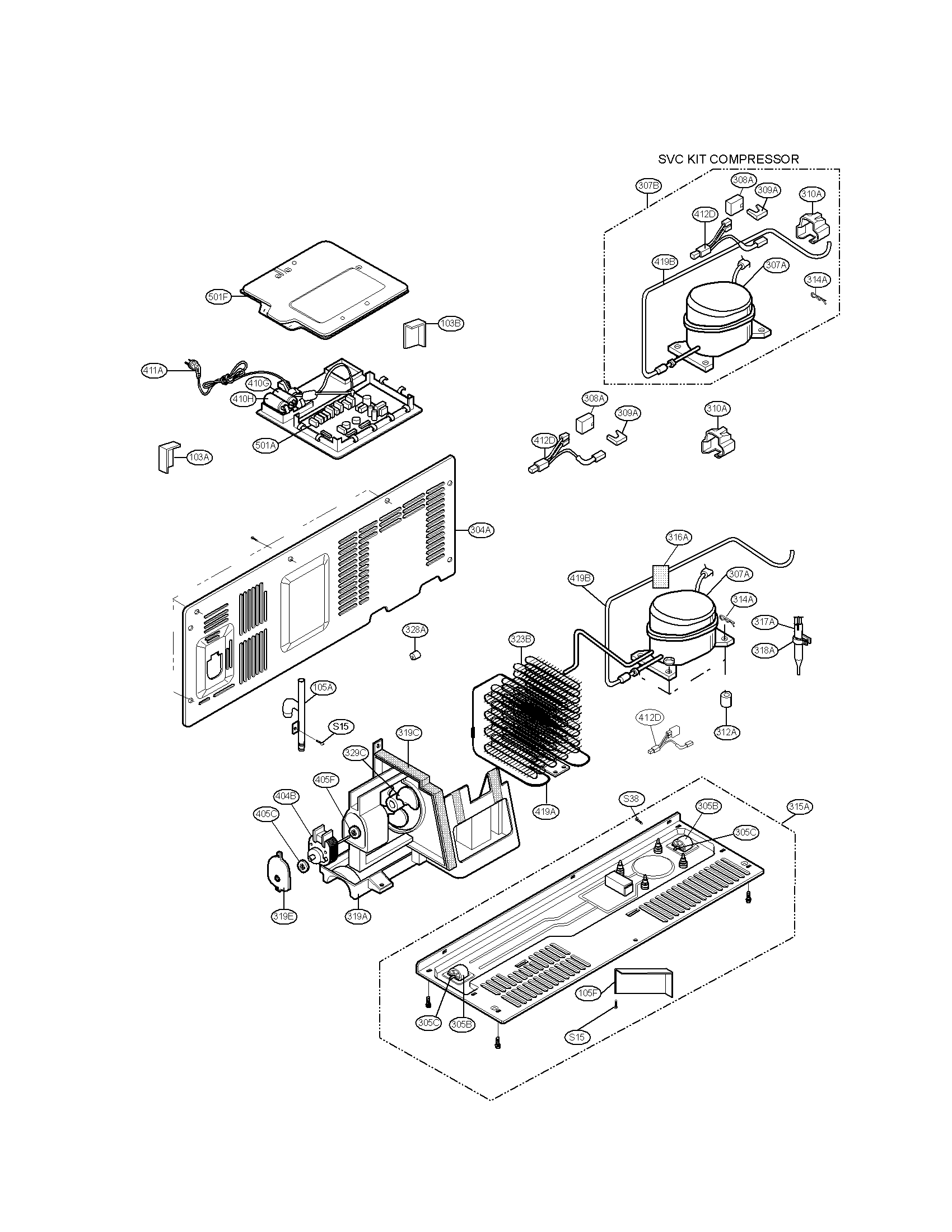Kenmore 79551019010 mechanical parts diagram