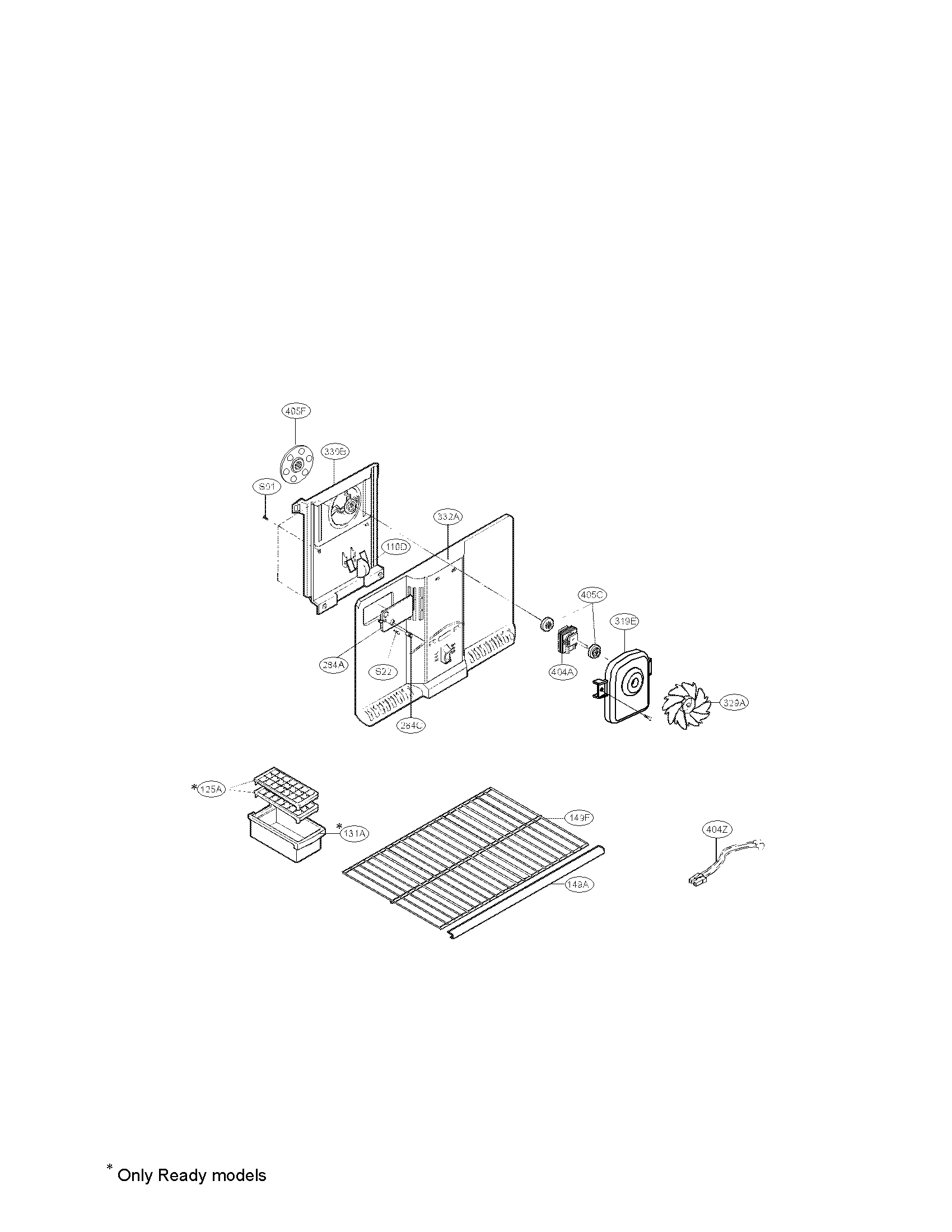 Kenmore 79569919902 freezer parts diagram