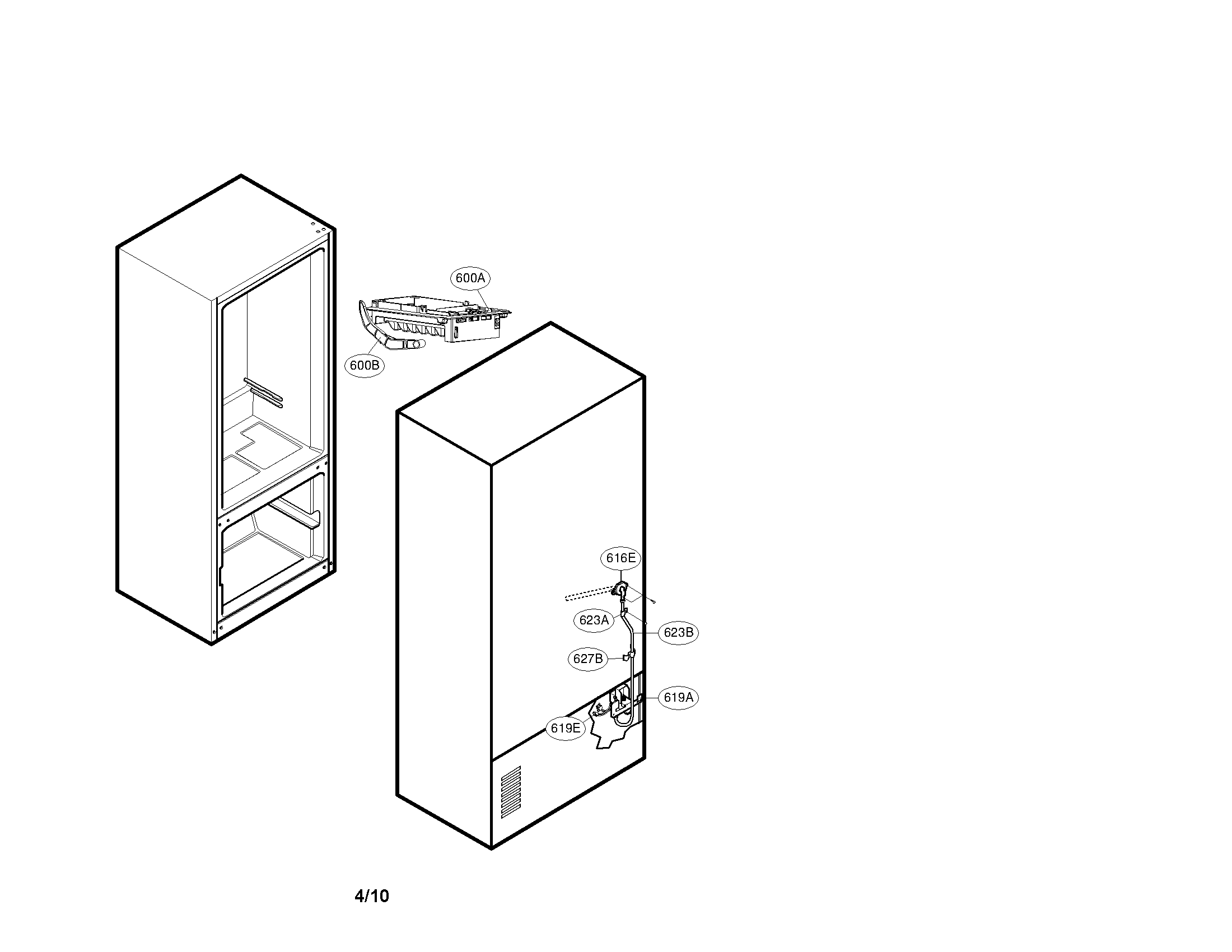 Kenmore Elite 79571043010 ice maker parts diagram