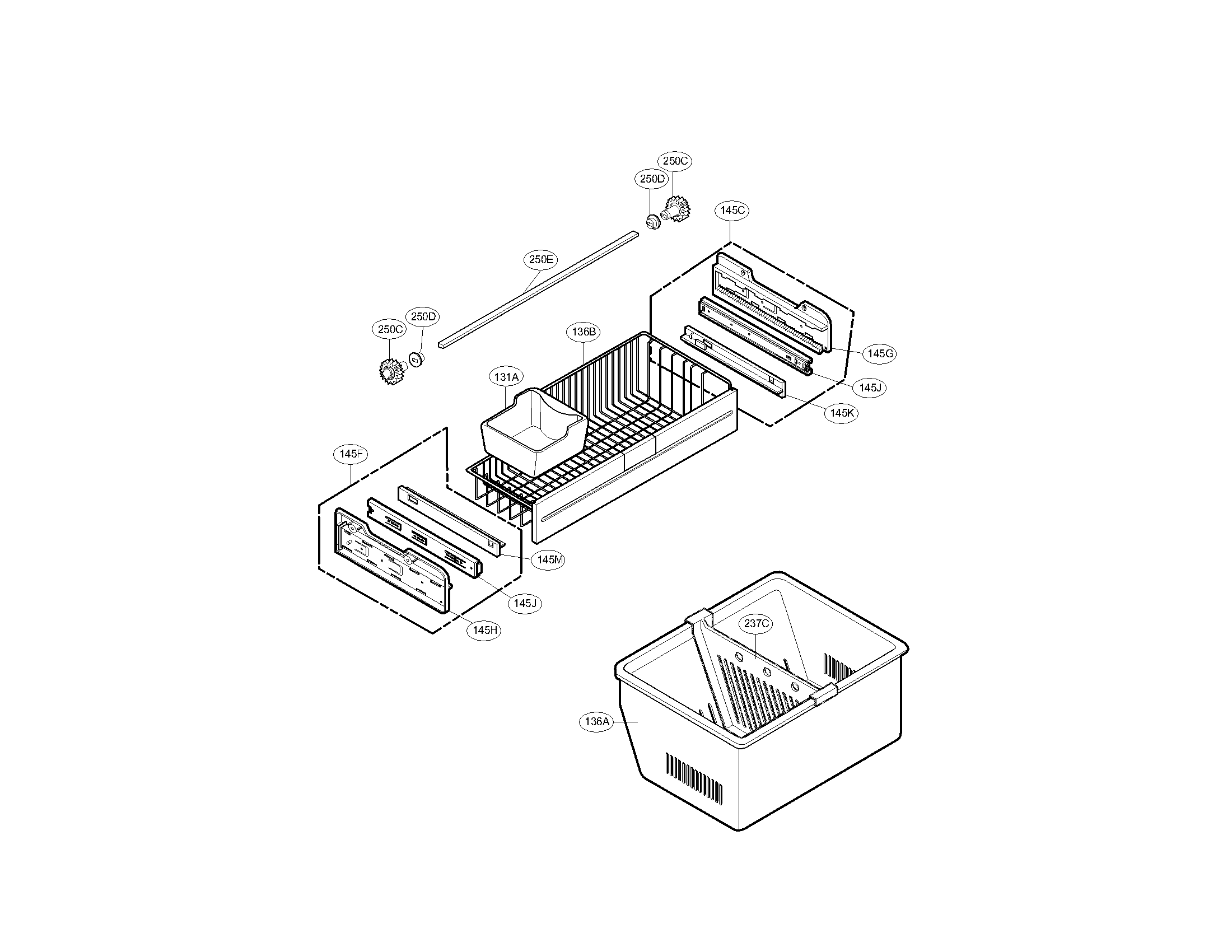 Kenmore Elite 79578503801 freezer parts diagram