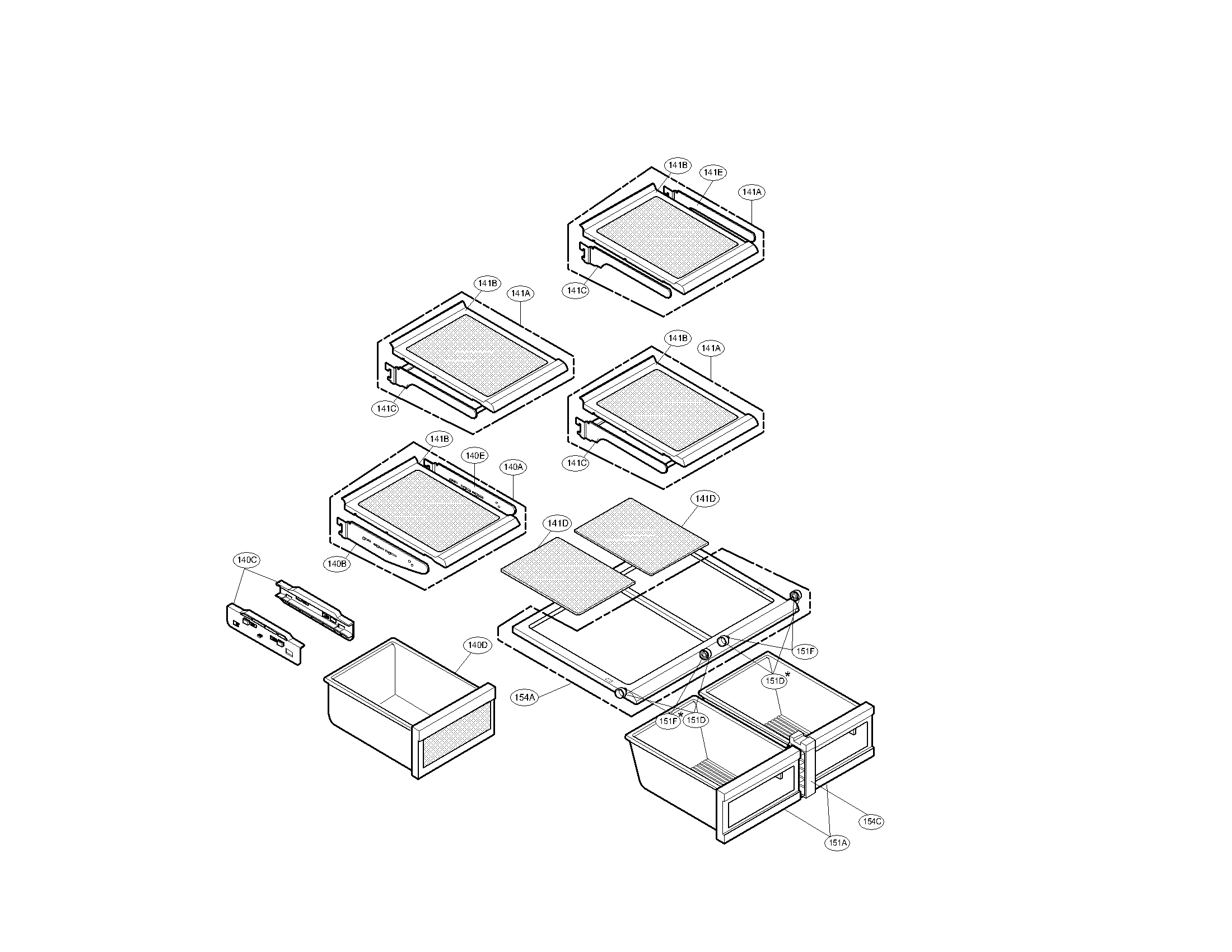 Kenmore Elite 79578503801 refrigerator parts diagram
