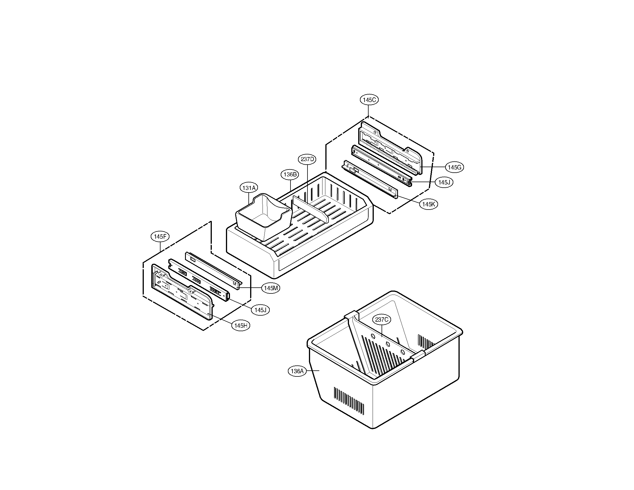 Kenmore 79571022010 freezer parts diagram