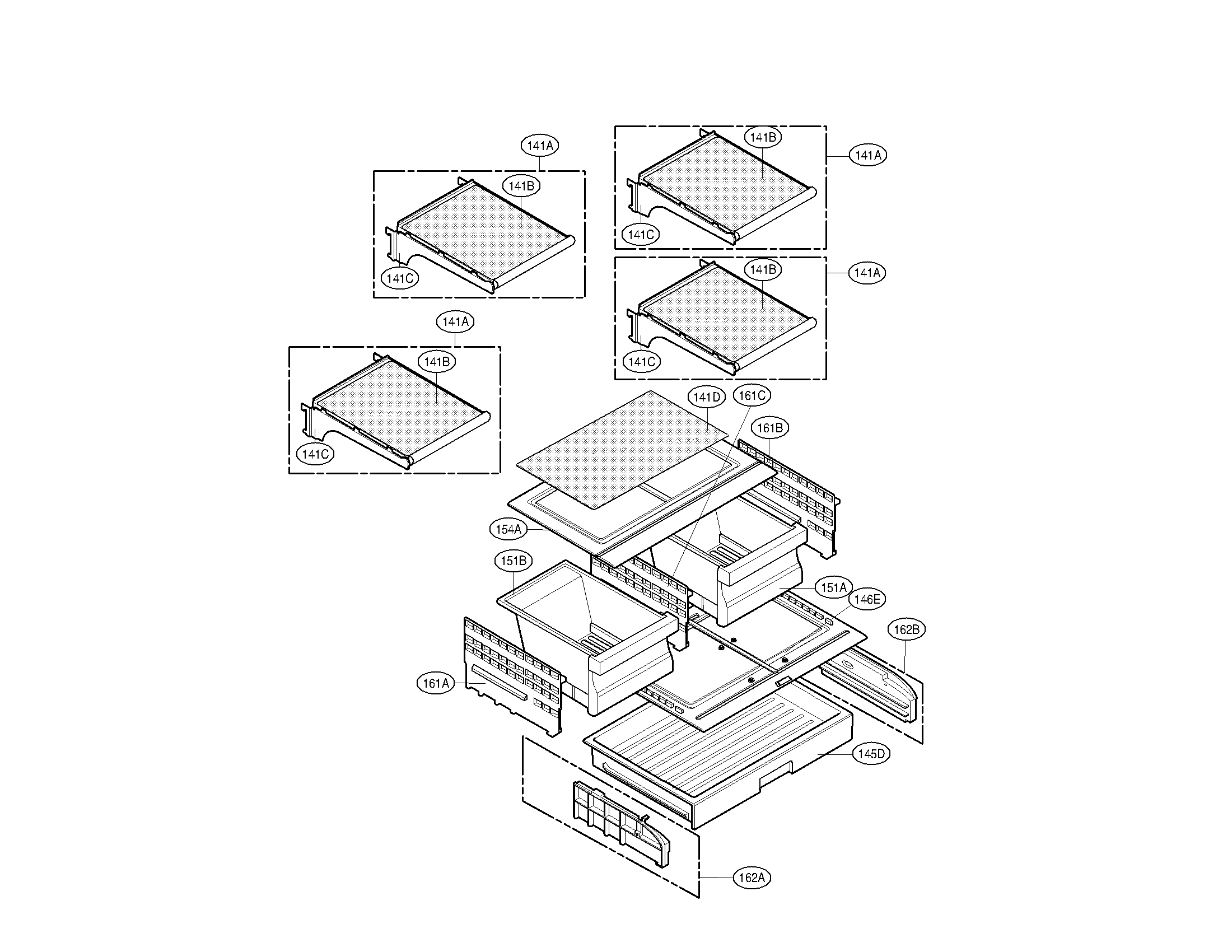 Kenmore 79571026010 refrigerator parts diagram