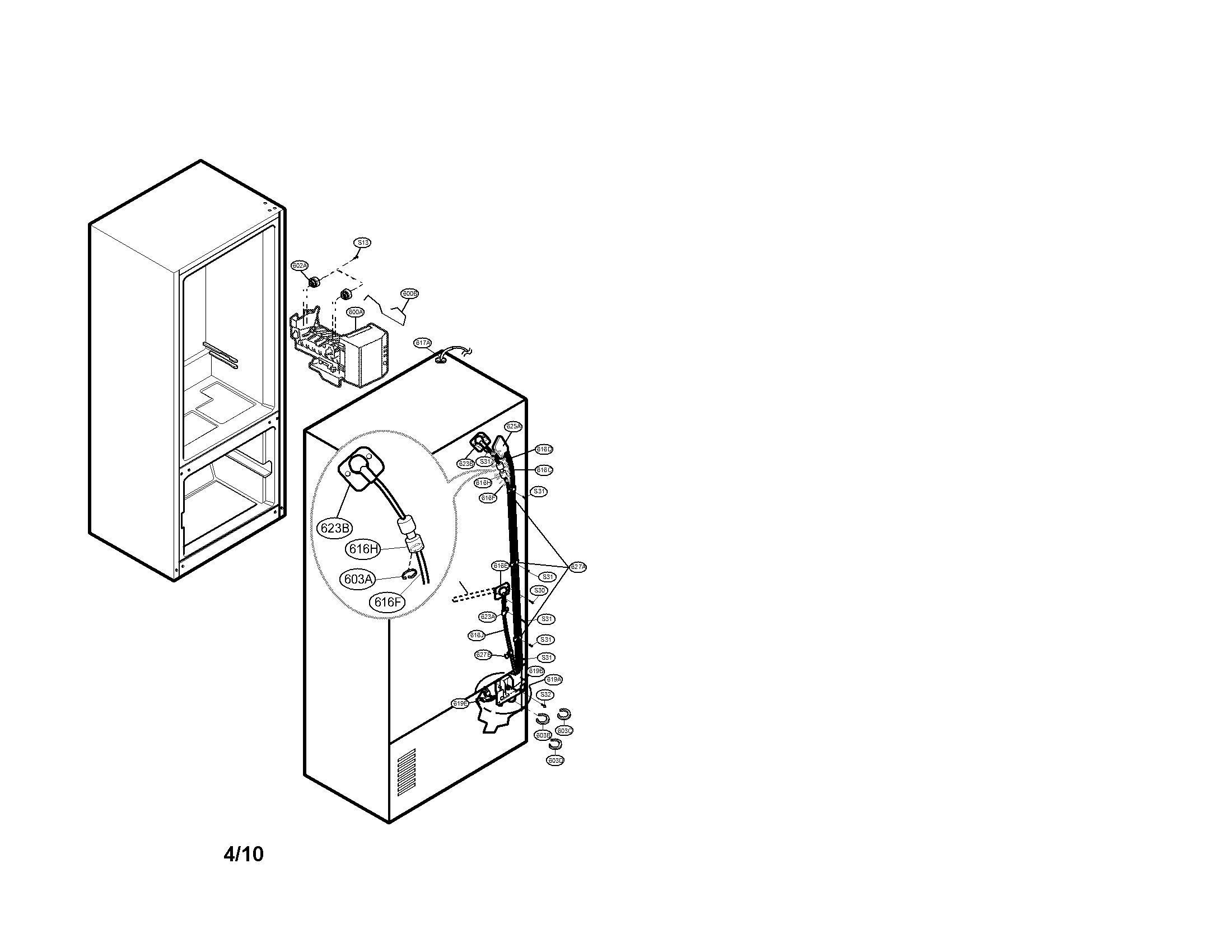 Kenmore Elite 79578544803 ice maker parts diagram