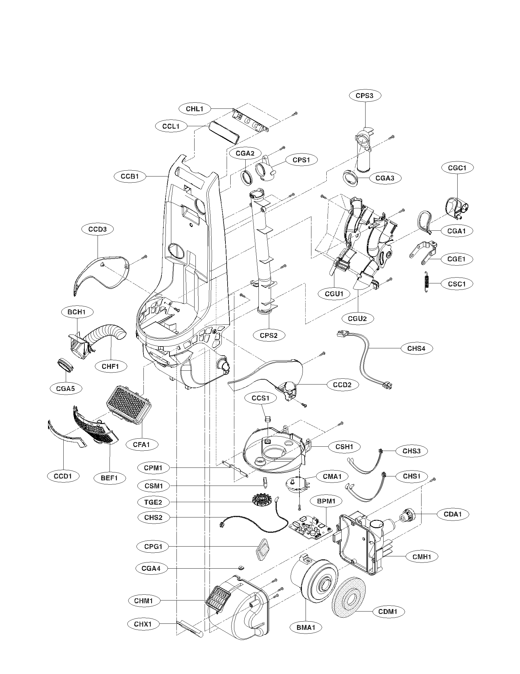 LG LUV300B cover parts diagram