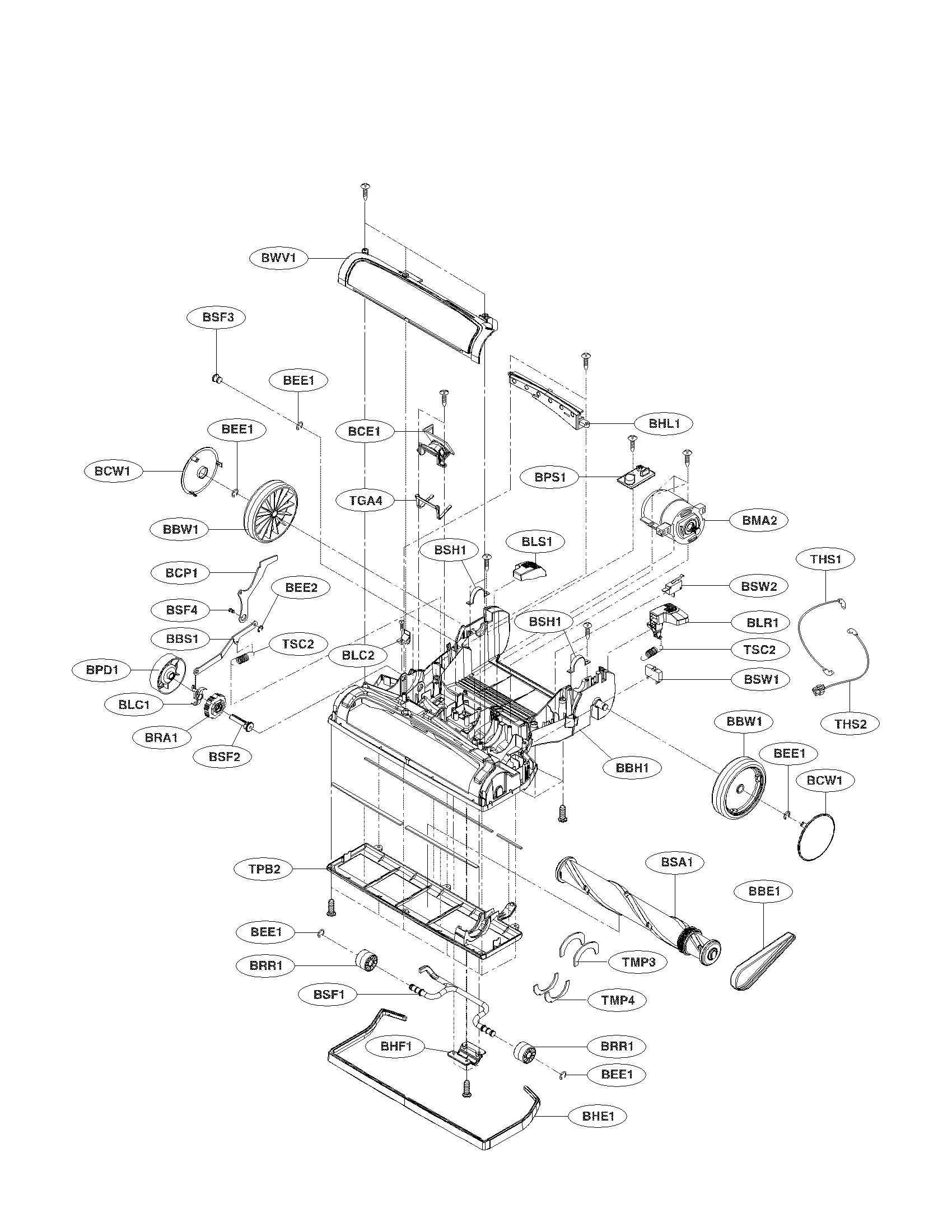 LG LUV300B power head parts diagram
