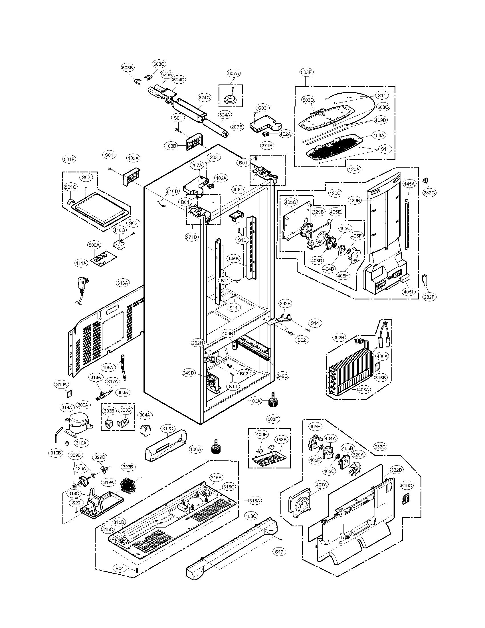 Kenmore Elite 79579782900 case parts diagram