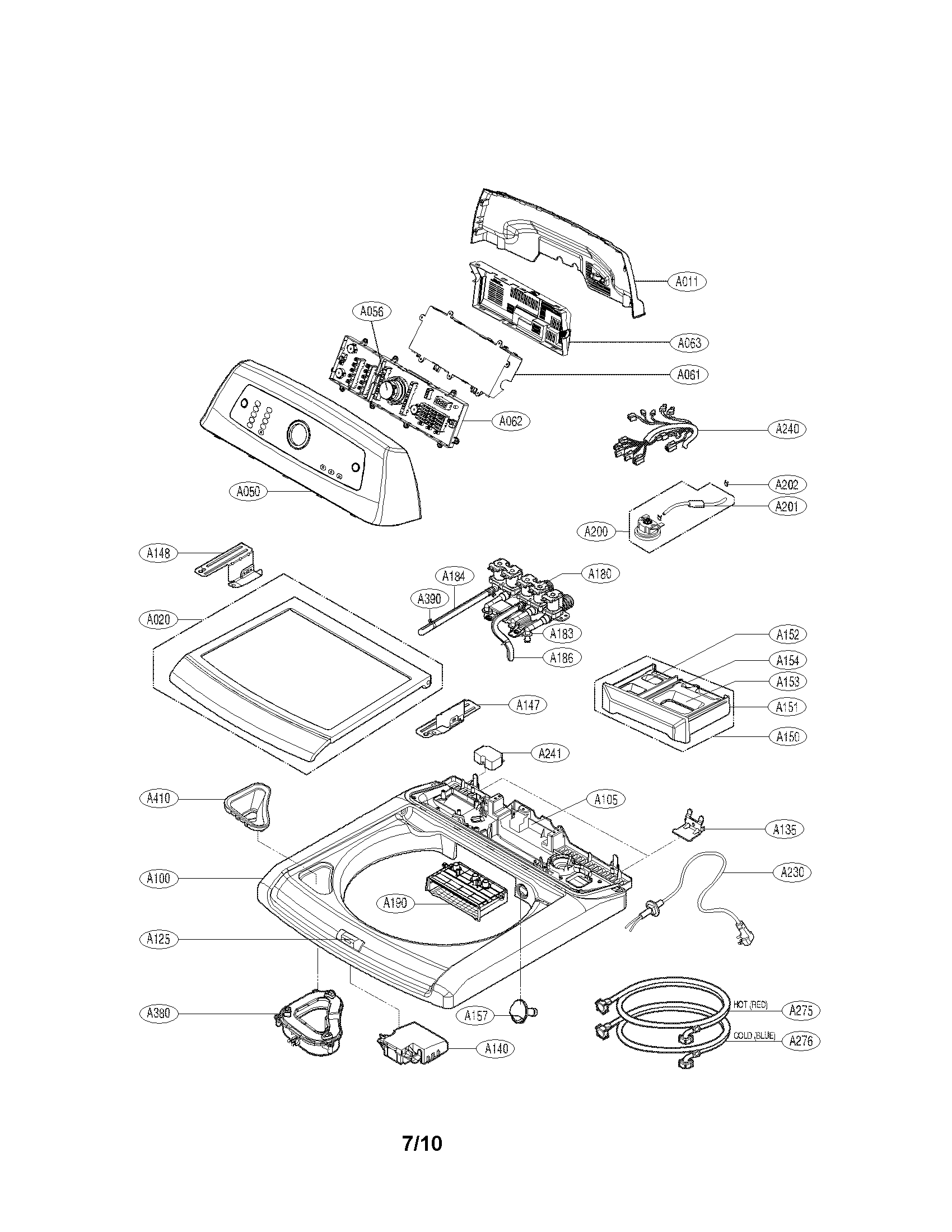 Kenmore Elite 79629272900 top cover parts diagram