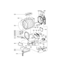 Kenmore Elite 79669278900 drum and motor assembly parts diagram