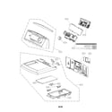 Kenmore Elite 79669272010 control panel and plate assembly parts diagram