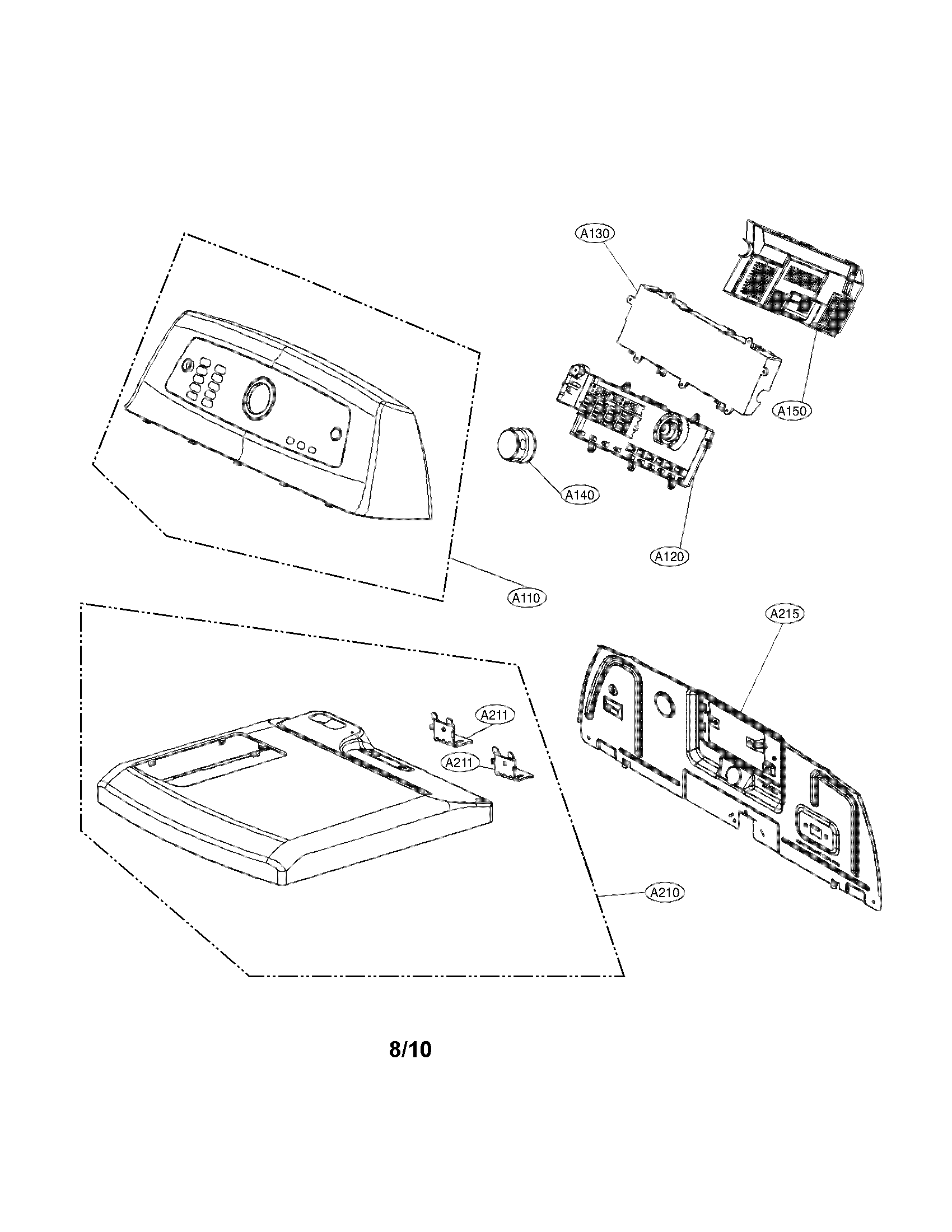 Kenmore Elite 79679002010 control panel and plate assembly parts diagram