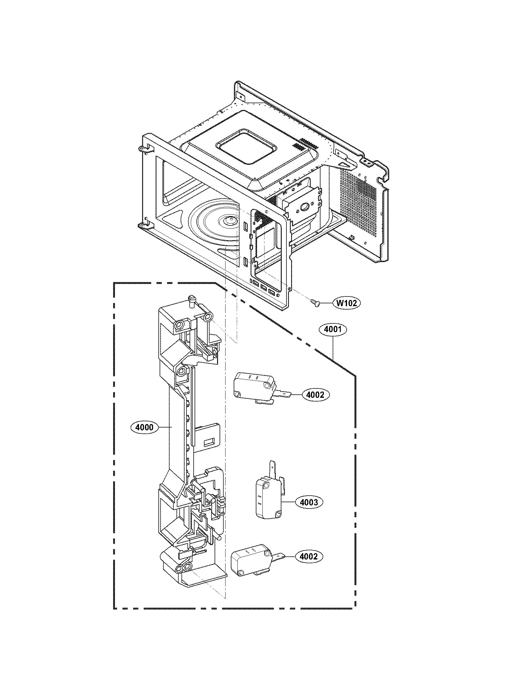 Kenmore 72179152010 latchboard parts diagram