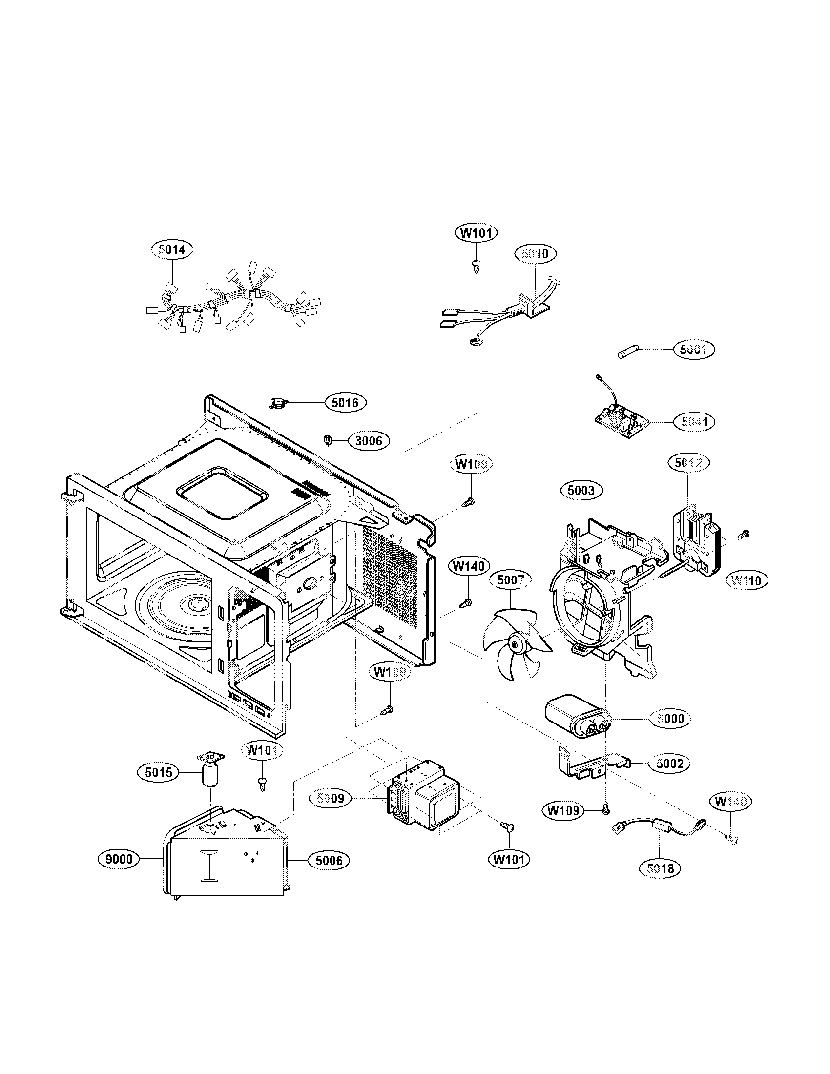 Kenmore 72179152010 interior parts diagram