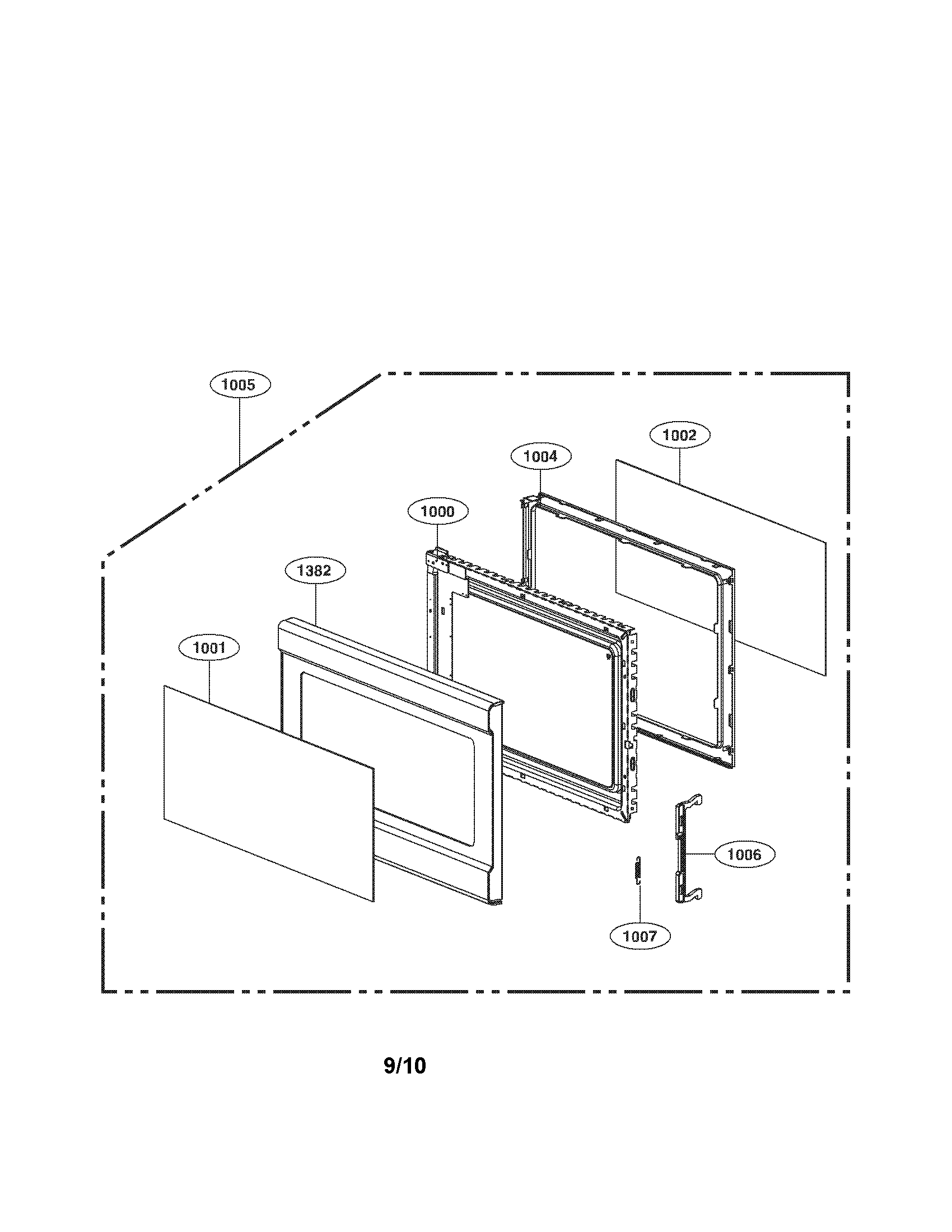 Kenmore Elite 72179202010 door parts diagram
