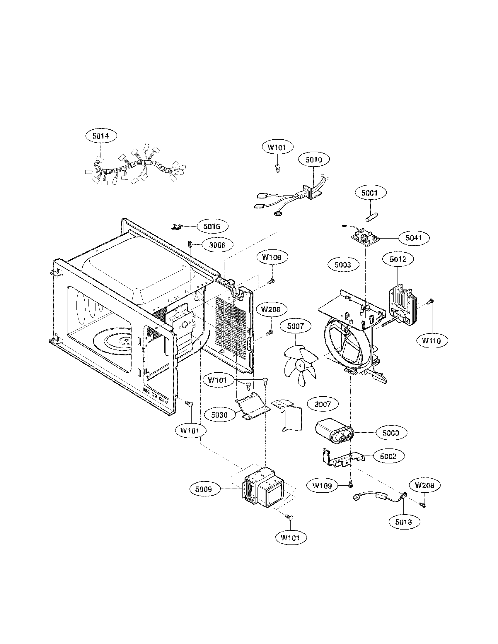 Kenmore Elite 72179202010 interior parts diagram