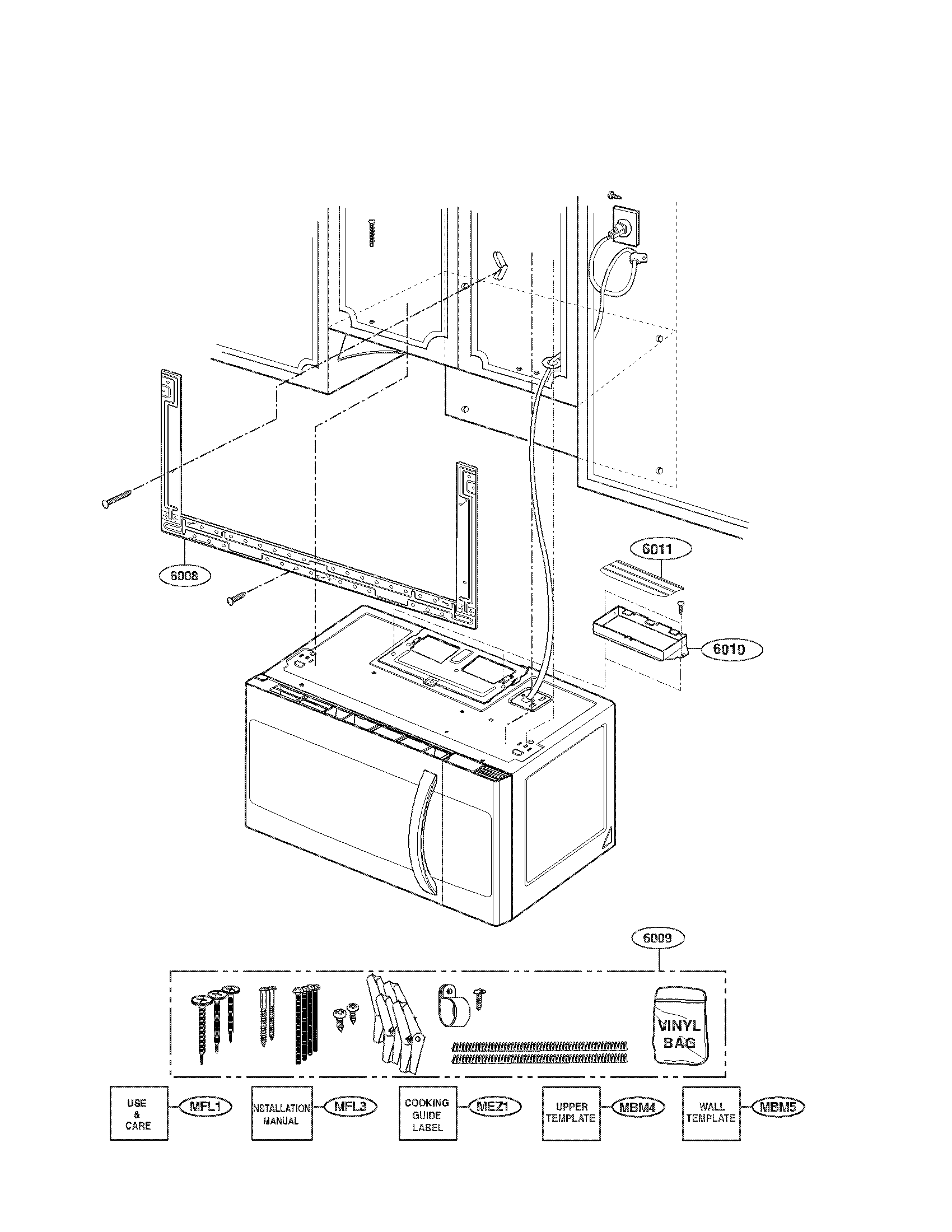 Kenmore Microwave Oven Touch Pad with frame DE6803808A for 401.