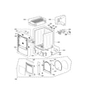 LG DLEX5101W cabinet and door assembly parts diagram