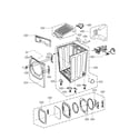 LG DLEX3885C cabinet and door assembly parts diagram