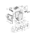 Kenmore Elite 79681722010 cabinet and door assembly parts diagram