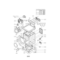 LG WM2101HW/00 cabinet and control parts diagram