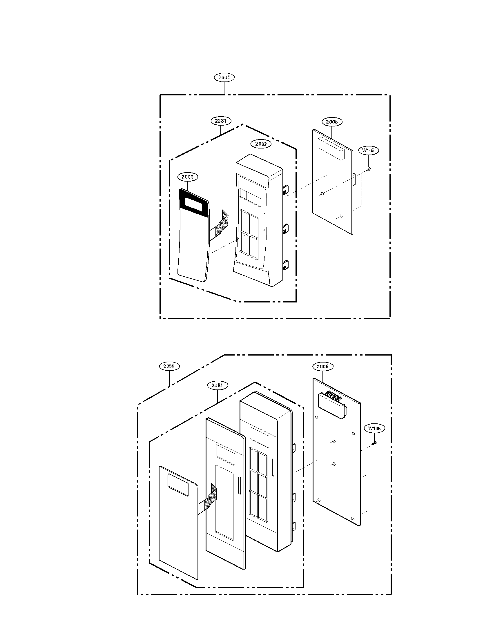 Kenmore 72166227700 control panel parts diagram