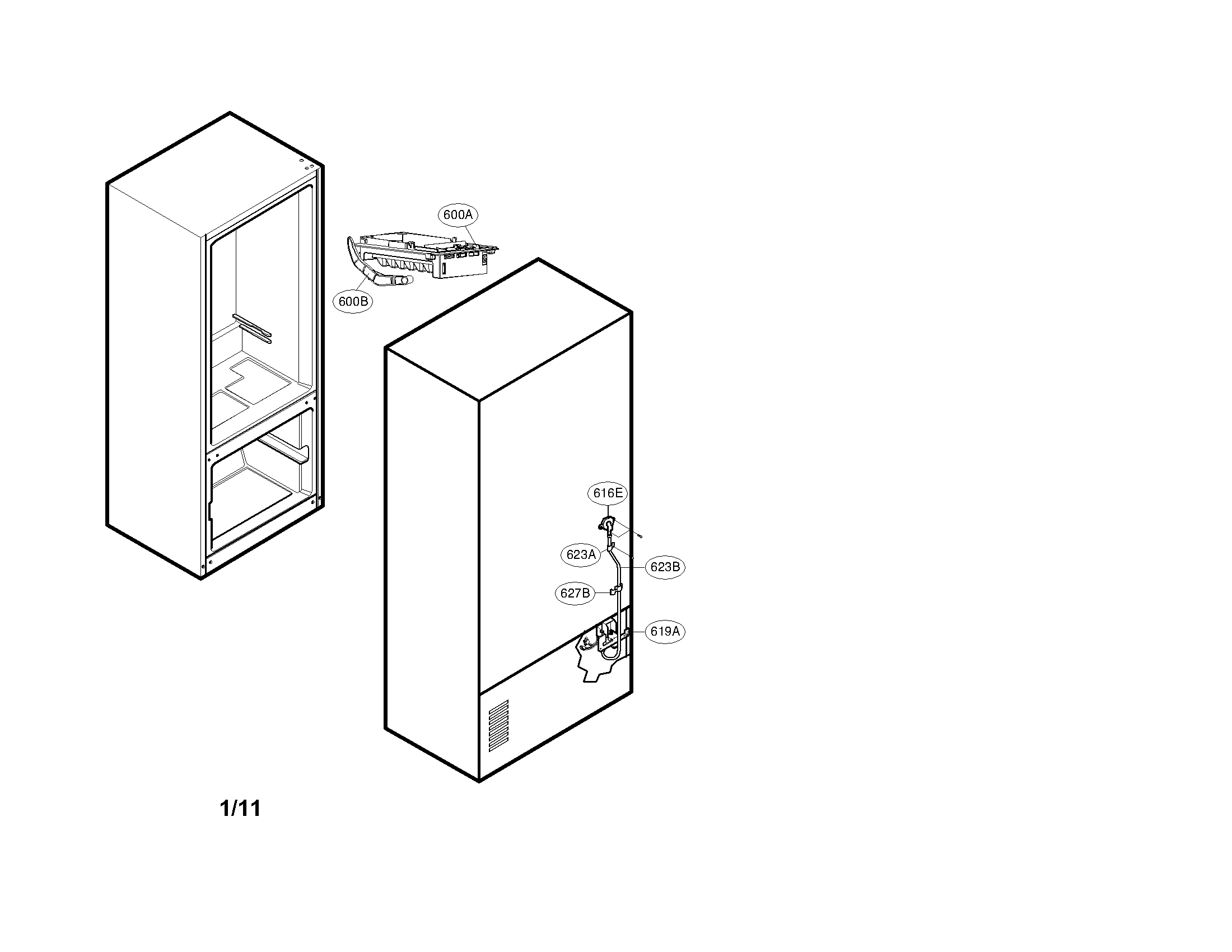 Kenmore 79571602010 ice maker parts diagram
