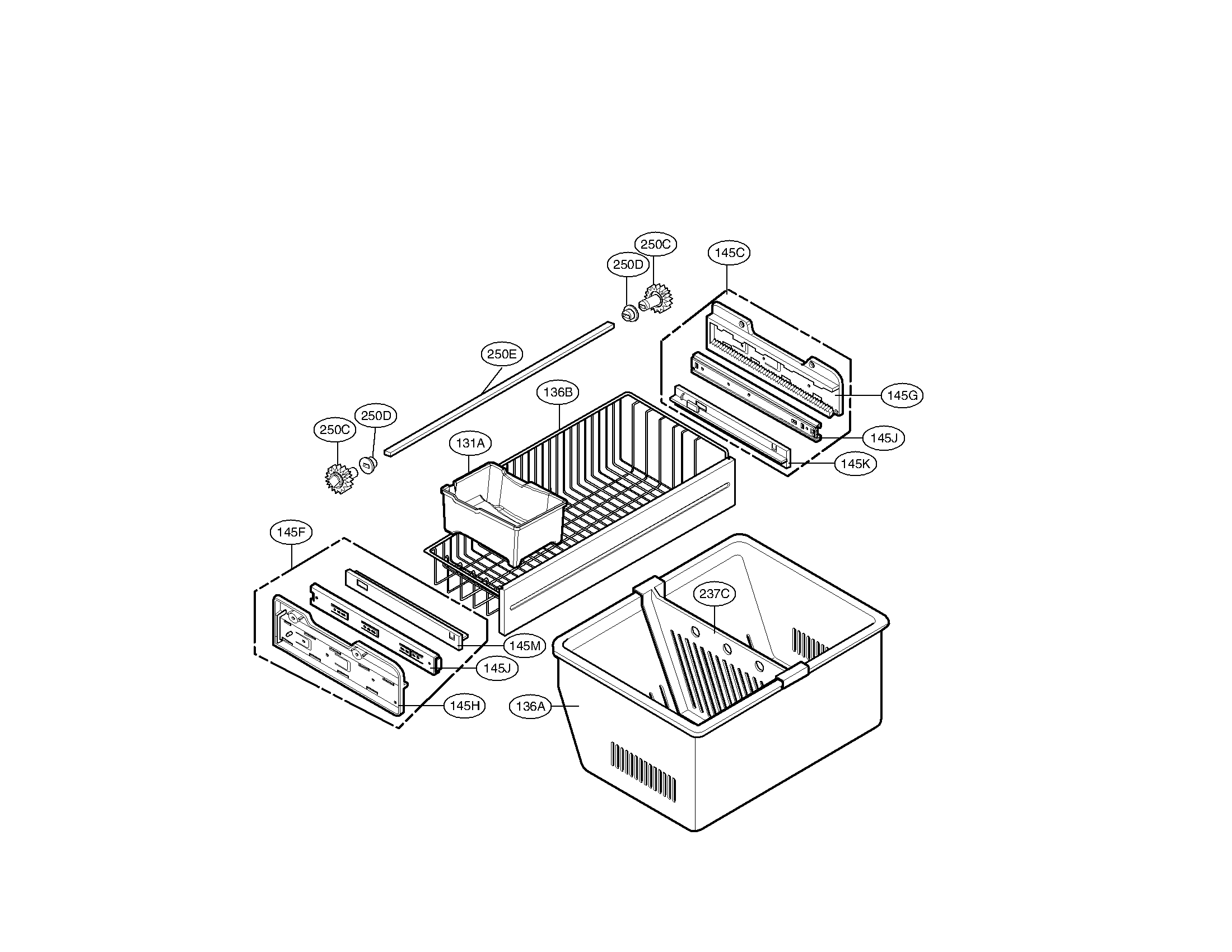 Kenmore 79571603010 freezer parts diagram