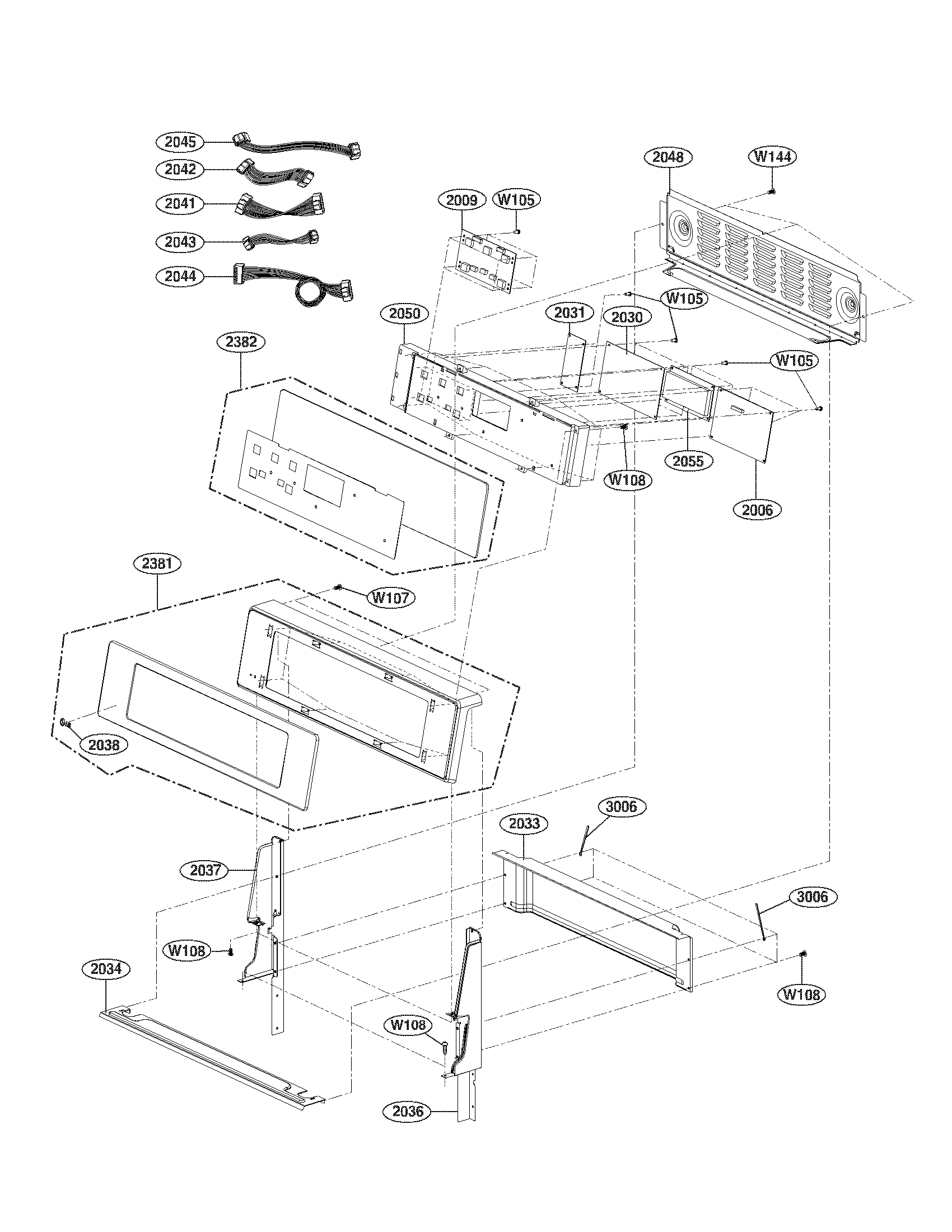 LG LDE3017ST/00 controller parts diagram