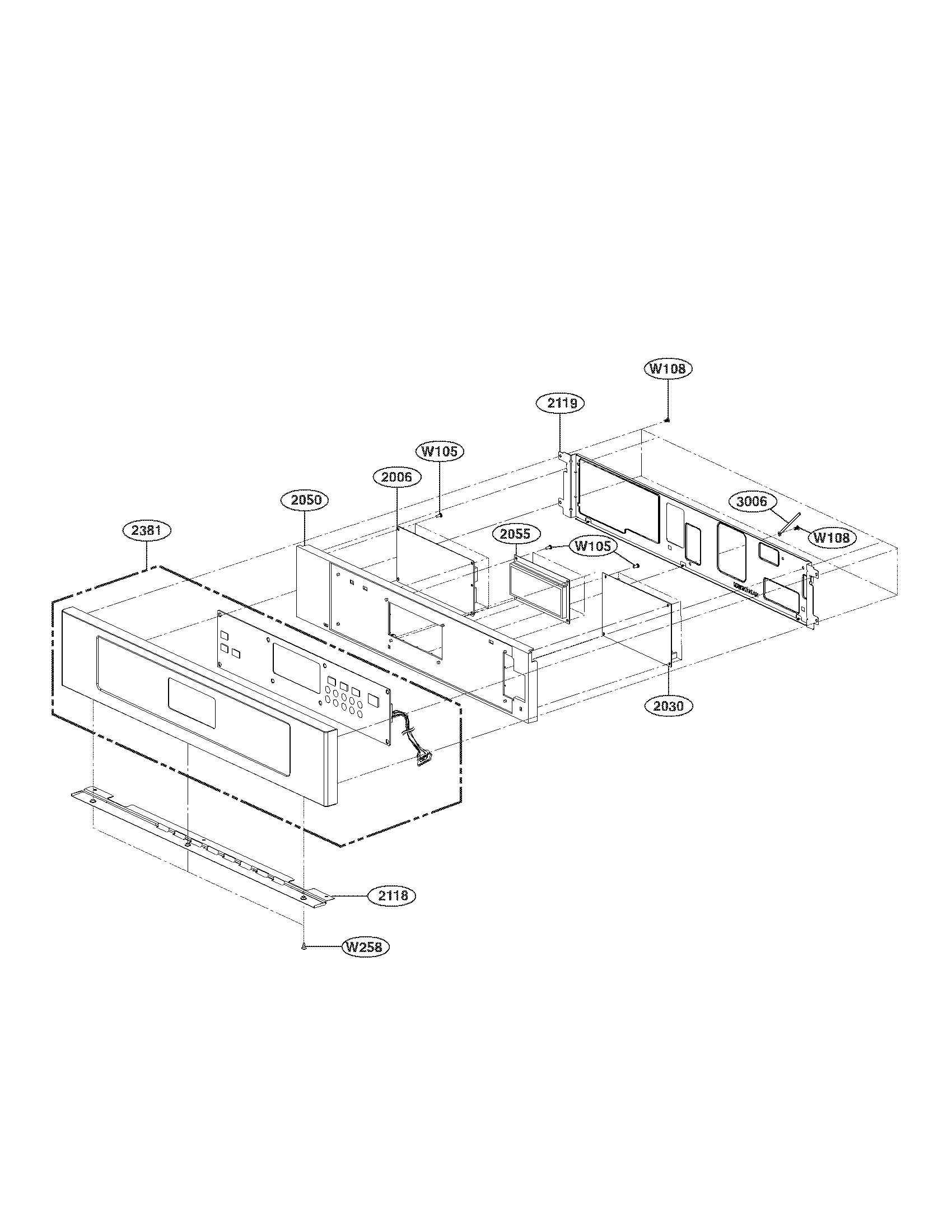 LG LWS3010ST lower door parts diagram