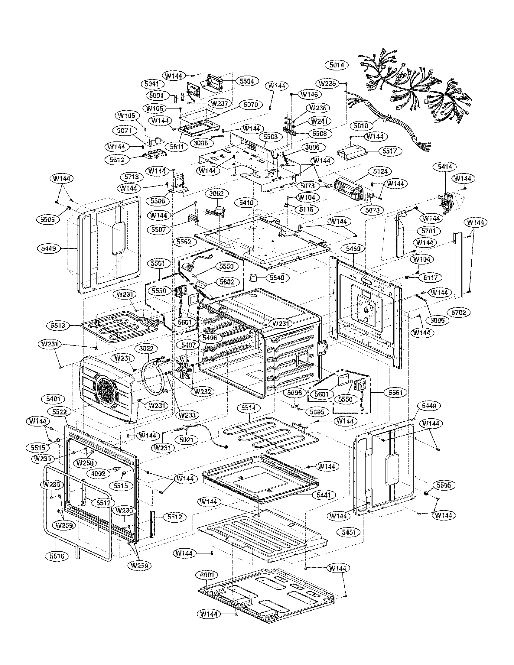 LG LWS3010ST controller parts diagram