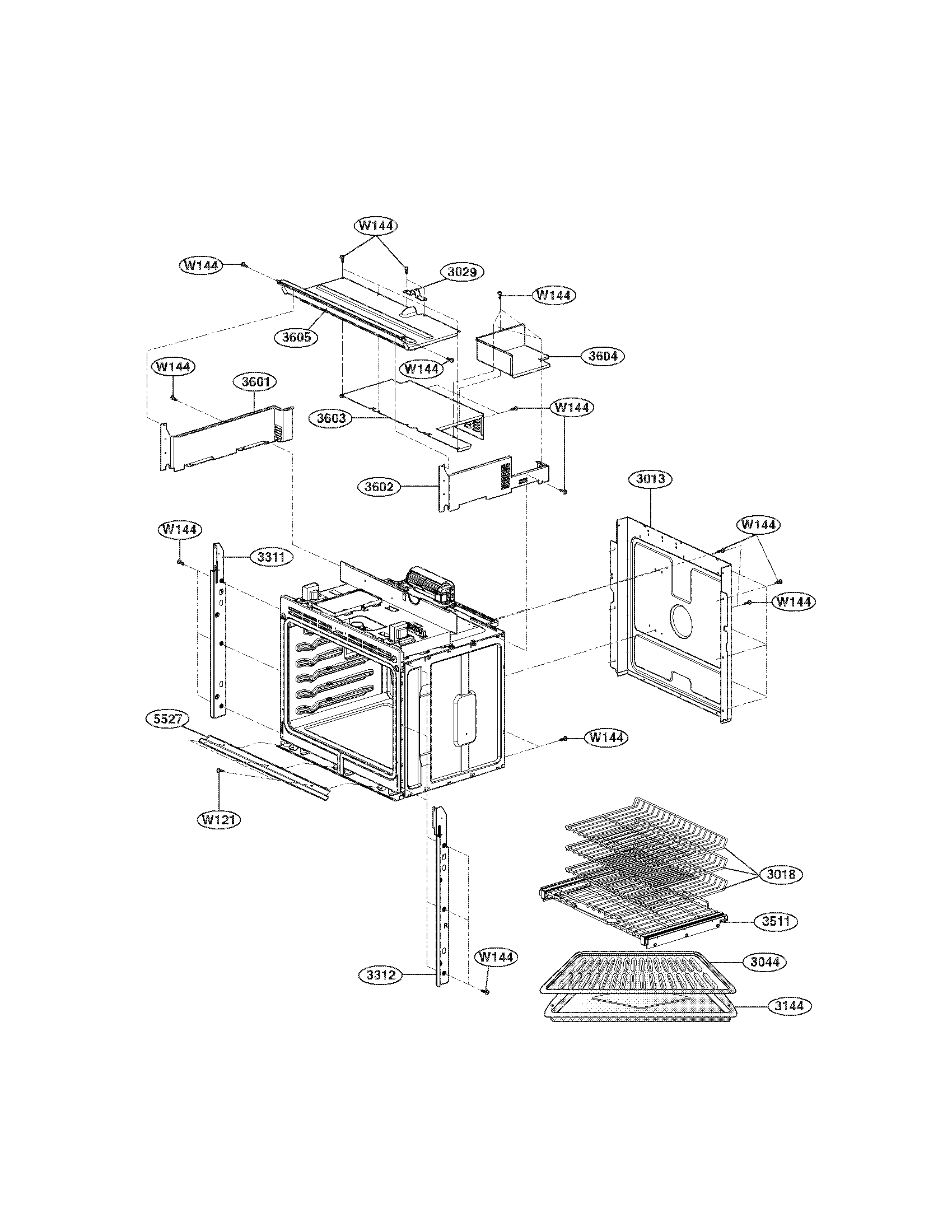 LG LWS3010ST cooktop parts diagram