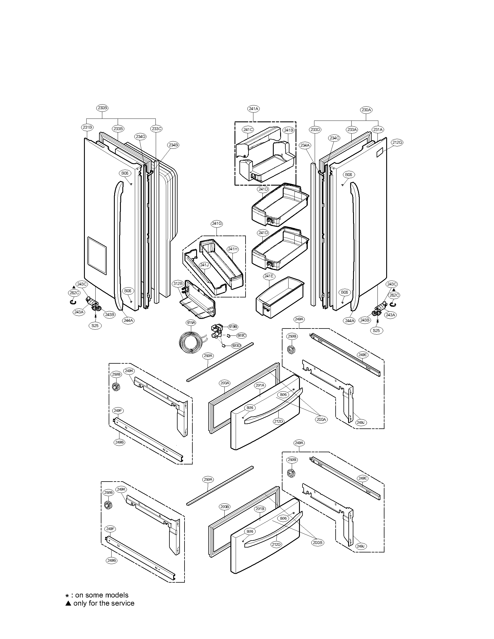 LG LMX25981ST/00 door parts diagram