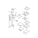 Kenmore 79551033011 refrigerator compartment parts diagram