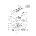 Kenmore Elite 79629472000 top cover assembly parts diagram