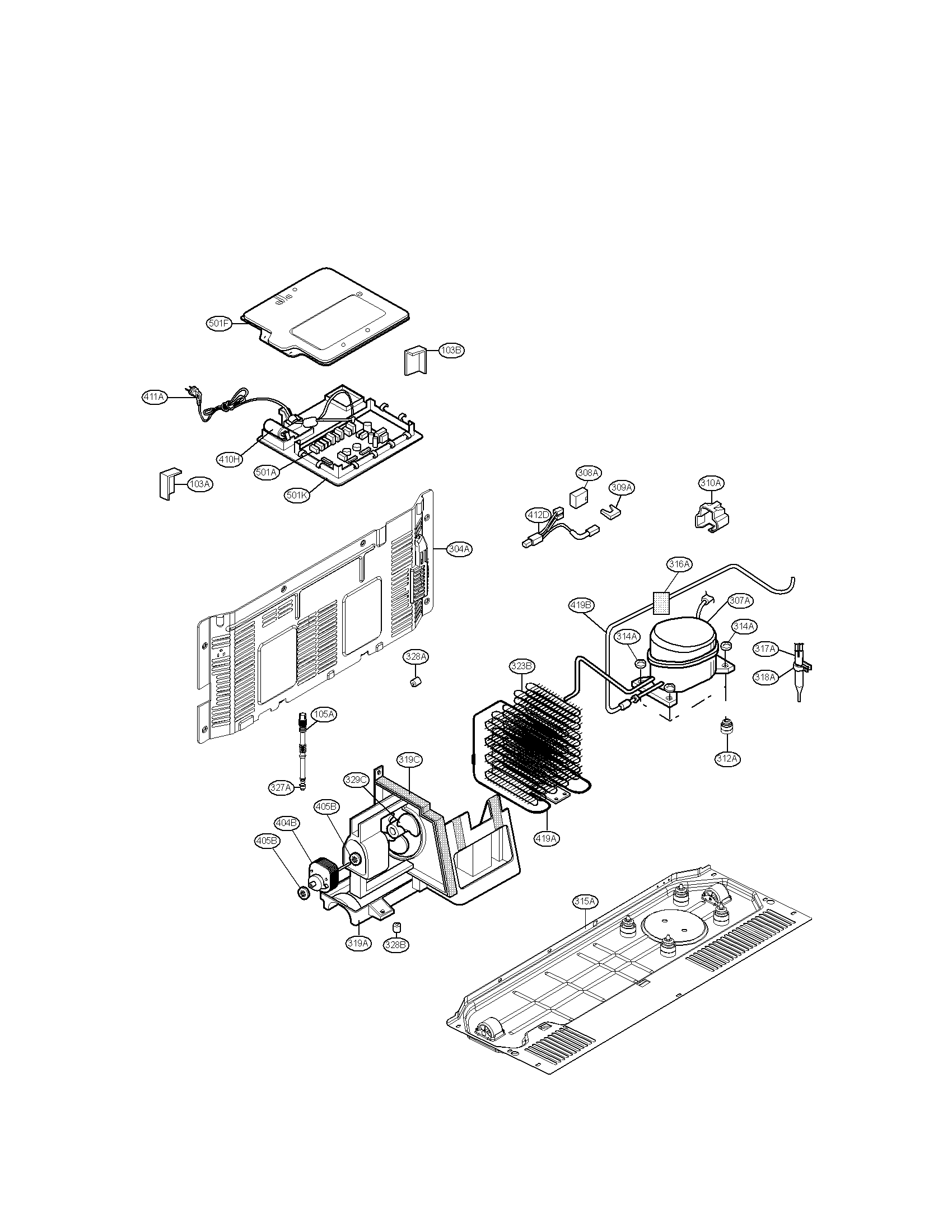 Kenmore 79551313010 mechanical compartment diagram