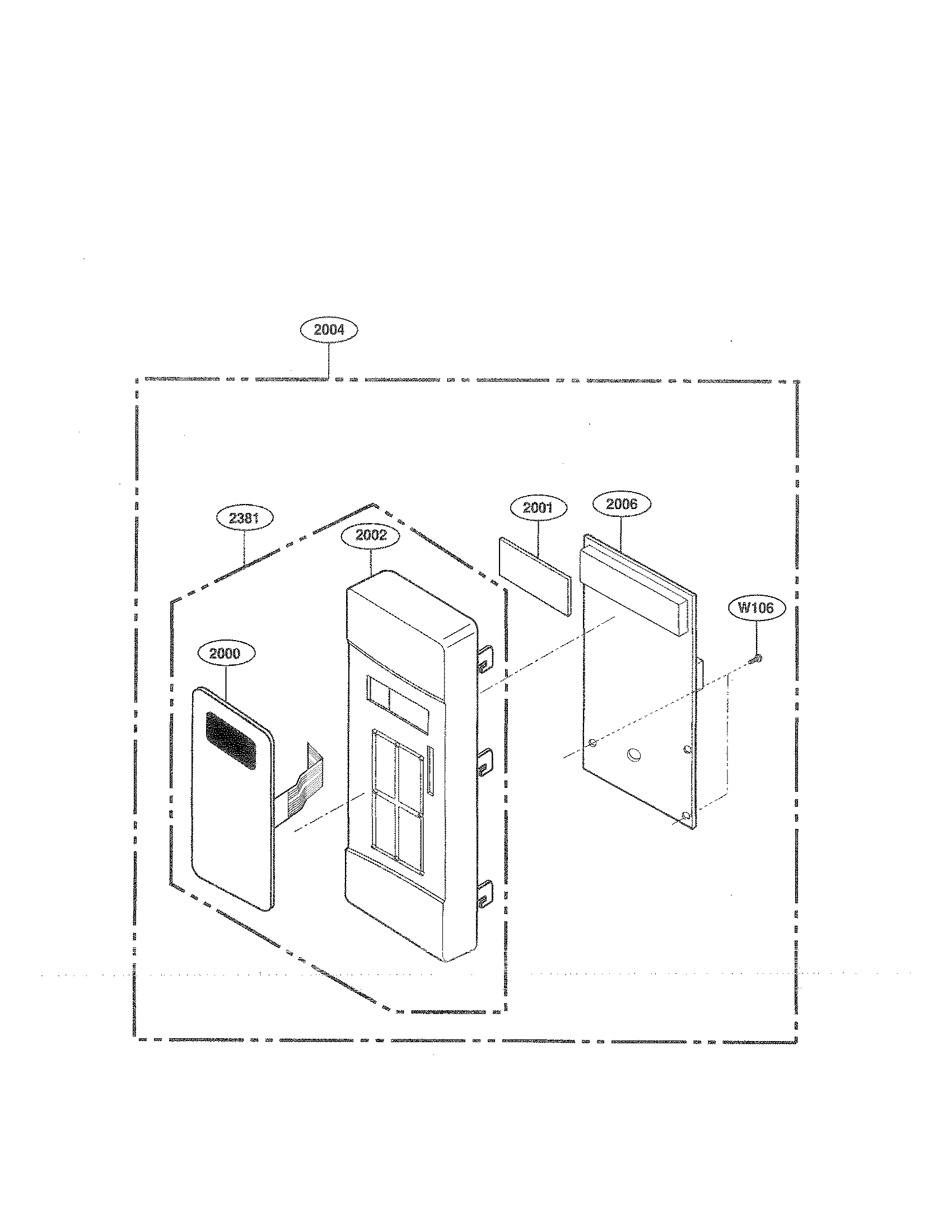 Kenmore 72162349200 control panel parts diagram