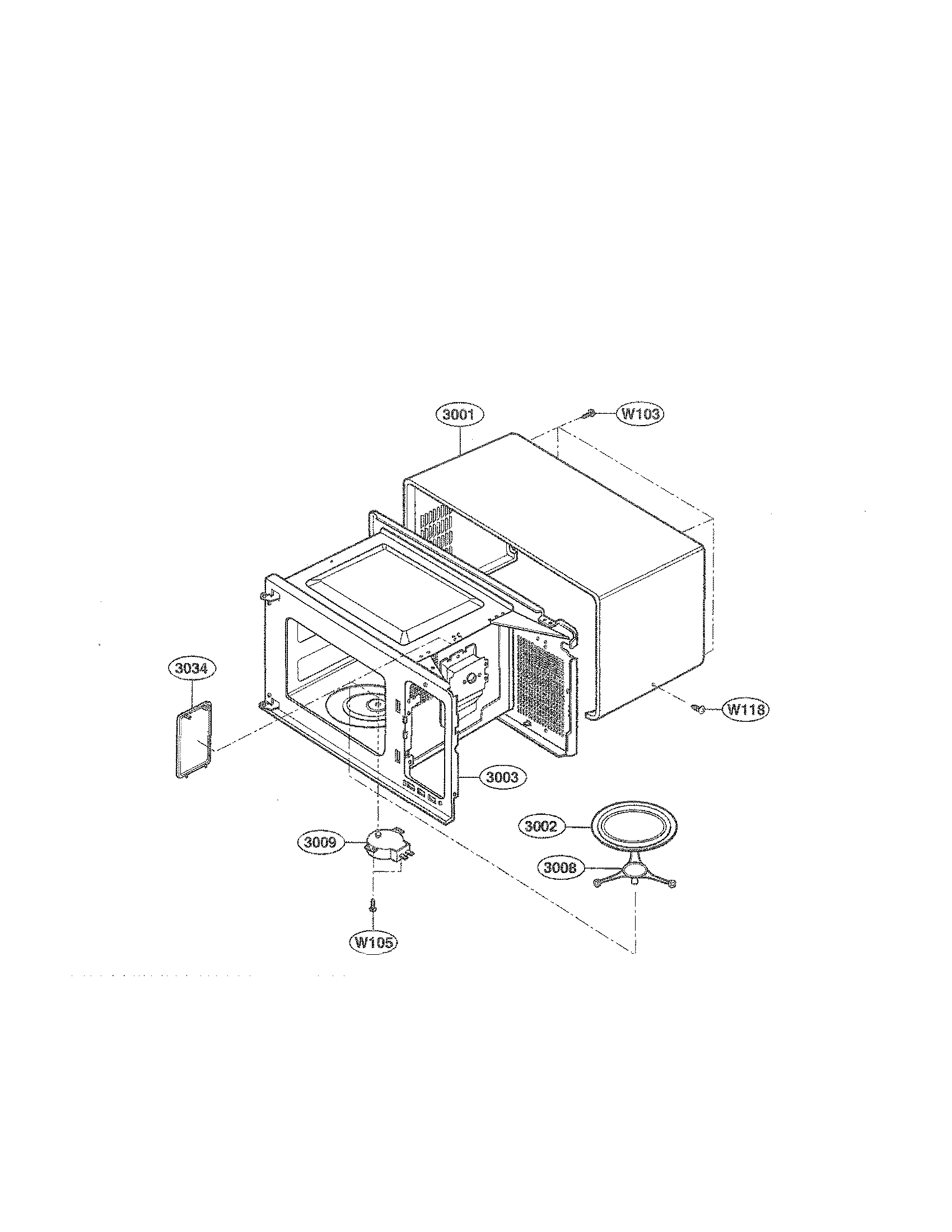 Kenmore 72162349200 oven cavity parts diagram
